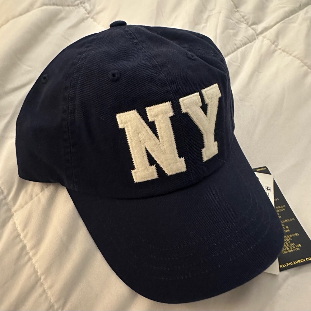Polo Ralph Lauren Men's New York Patch Twill Ball Cap | Navy Blue - New - Picture 5 of 5